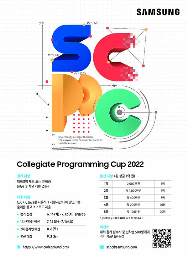 제8회 삼성전자 대학생 프로그래밍 경진대회 (SCPC 2022)